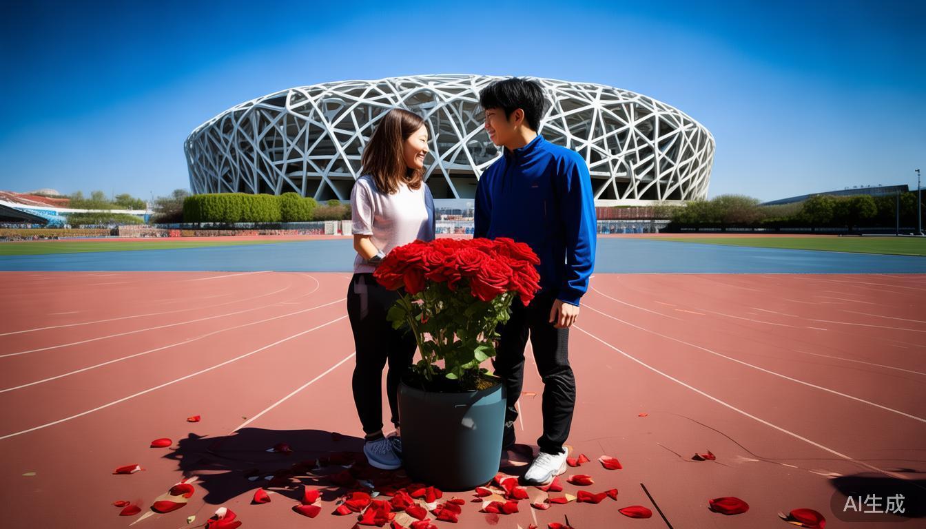 九游体育全运会冠军何锦櫶夺冠后当众亲吻亚军女友！你见过如此浪漫的赛场告白吗？(图4)